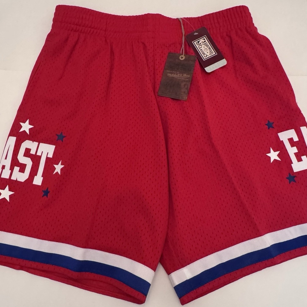MITCHELL & NESS 1983 NBA ALL-STAR Basketball Shorts Red Swingman Men's Large